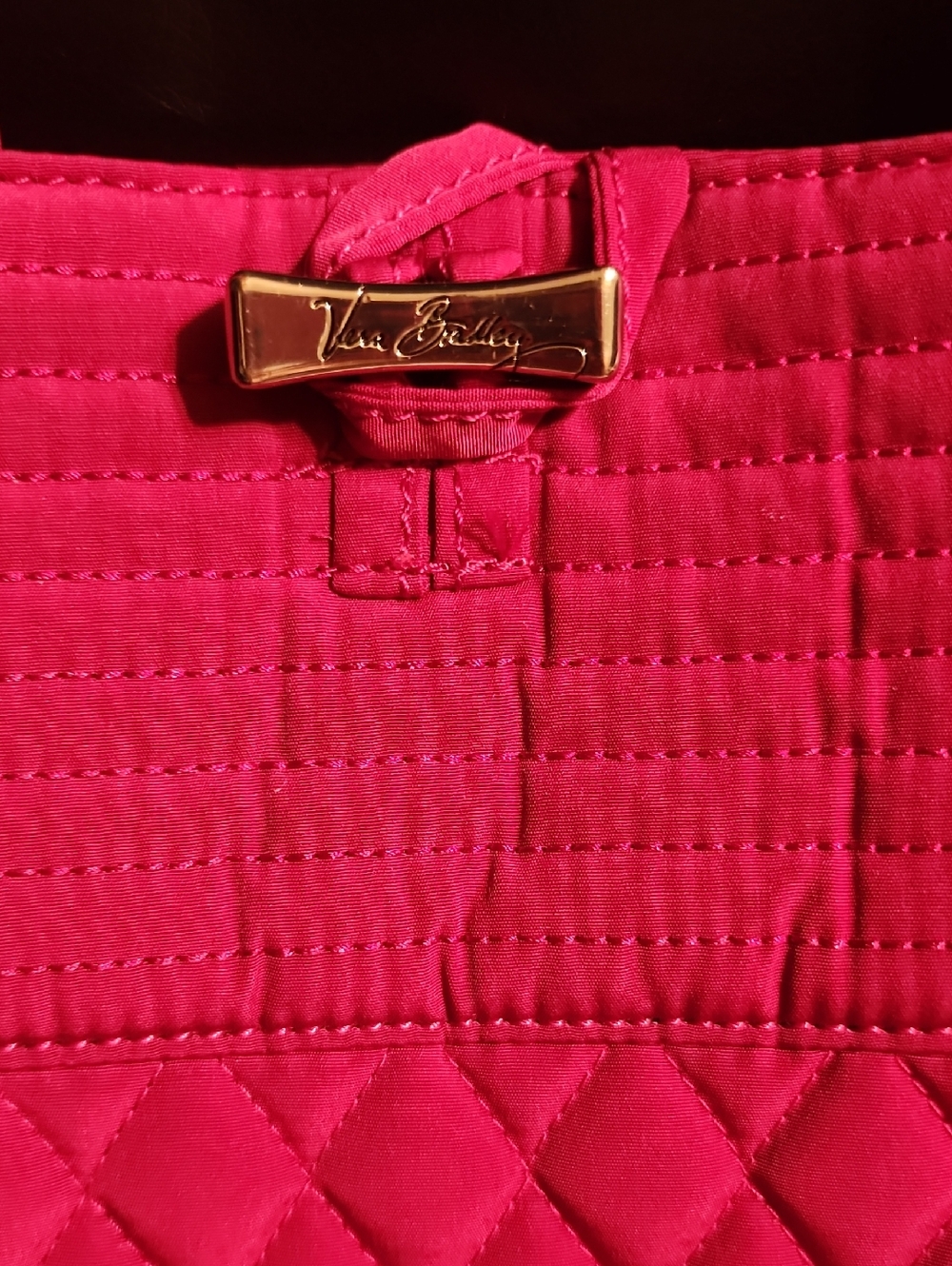 Vera Bradley Quilted Hot Pink Tote Bag - Picture 2 of 4
